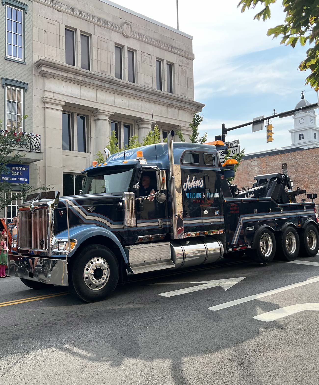 John's Welding & Towing truck in the parade